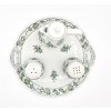 Český porcelán Zelený cibulák Podnos kulatý pod menážku 20,5 cm