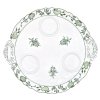 Český porcelán Zelený cibulák Podnos kulatý pod menážku 20,5 cm