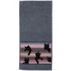 Ručník 37 x 80 cm grau BLACK KITTY  Feiler