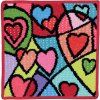 Ručník na obličej 25 x 25 cm rot HEARTBEAT  Feiler