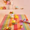 linge de table pur coton enduit impermeable multicolore samba modele mille broderies samba
