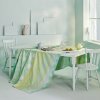 linge de table pur coton vert amande modele mille lace amande