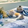 Garnier Thiebaut Mille Rameaux Bleu Kulatý ubrus 175 cm s nešpinivou úpravou