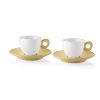 Sada 2 espresso šálků s podšálky EVERYDAY 50 ml, žlutá, Guzzini