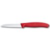 Nůž na zeleninu s vlnkovaným ostřím 8 cm, červená, Victorinox
