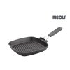 Nepřilnavá grilovací pánev 20x20 cm se skládací rukojetí šedá SAPORELAX, na indukci