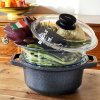 Nepřilnavý hrnec 20 cm 2.25 ltr. se skleněnou napařovací vložkou a poklicí EXPLORA