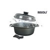 Nepřilnavý hrnec 32 cm 9 ltr. se skleněnou poklicí BLACKPLUS
