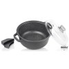 Nepřilnavý kastrol 28 cm 3 ltr. se skleněnou poklicí GRANITO HARD STONE