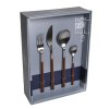 Příbor sada 24 kusů SUSHI QUEEN MAHOGANY SATIN, černozlatá dárková krabice