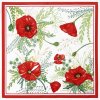 Ubrousek FLEURS DE PAVOT 52x52 cm, červená, Beauvillé