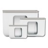 Dóza na potraviny sada 3 kusy PEEK BOX QUADRO, bílá, BlimPlus