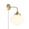 Nástěnné mosazné svítidlo VALTER, bílá  Strömshaga