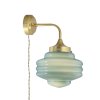 Nástěnné mosazné svítidlo VALTER, zelená  Strömshaga