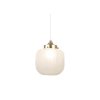 Pendant Lamp Eli w. Twisted Cord Brass/Frost Small, Stromshaga