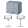 4011 1 4011 1 set of 2 cocktail glasses frill finish in color box trasparent