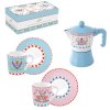 289023 4 289023 4 5079 3 5079 3 5079 3 set 2 tazzine espr100 ml c piattini e caffettiera in color box spring folk