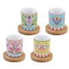 289248 289248 5256 2 5256 2 5256 2 set 4 bicchierini caffe 110 ml c piattini in bamboo in gift box spring folk kopie 2