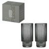 3969 1 3969 1 set of 2 water glasses 460 ml frill finish in color box grey