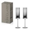 4131 4131 set of 2 flutes 190 ml in color box smoke grey