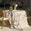 tablecloth linen and cotton metis mix prewashed 150 gsm printed beige bambous parchemin (5)