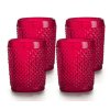 0005048 pt bicos pack com 4 copos baixos vermelho 61146