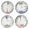 Gien CA C'EST PARIS ! Dezertní talíře sada 4 kusů