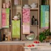 pink 100 cotton kitchen towel fraisier rose (1)