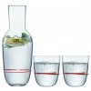 Sada na vodu (1 karafa + 2 sklenice) AURA, červená  Zwiesel Glas