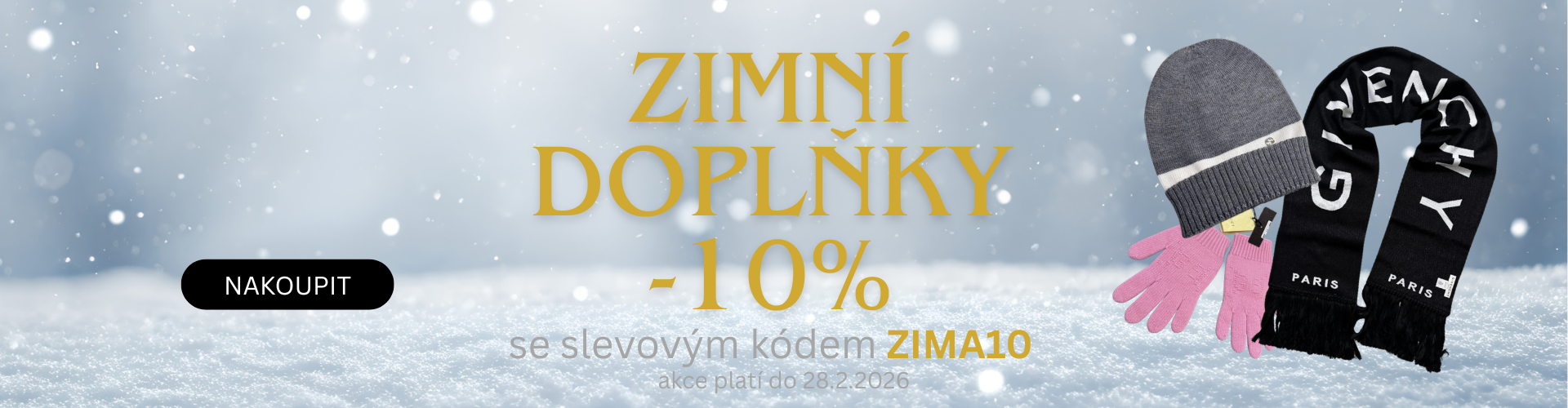 Zimní doplňky sleva 10%