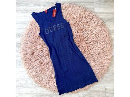 Guess XS/S elastické šaty modré