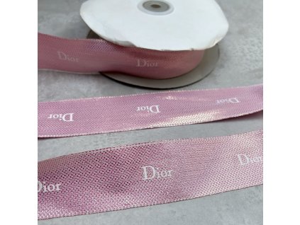 Dior stuha růžová širší 1 m