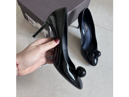 Louis Vuitton lodičky vel. 37,5 černé nošené