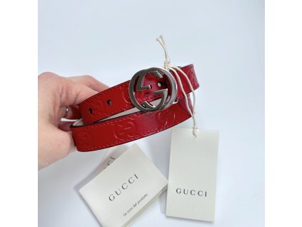 Gucci pásek červený dětský vel. S (2-5 let)