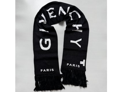 Givenchy unisex šála černo - bílá 25x170 cm
