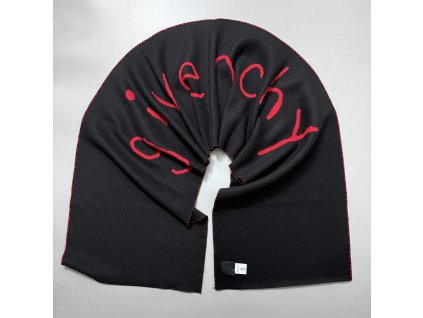 Givenchy unisex šála černo - červená 35x180 cm