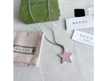 Gucci náhrdelník stříbrný s hvězdou unisex
