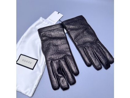 Gucci rukavice kožené černé