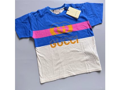 Gucci triko vel. 3/4 roky modrá / krémová
