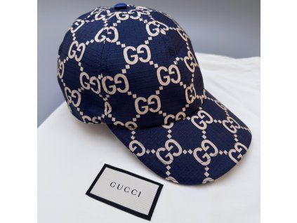 Gucci kšiltovka vel. L 59 cm tmavě modrá TOP stav