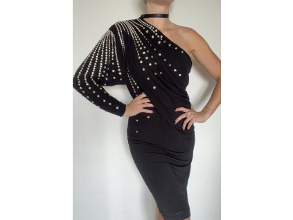 Gucci šaty vel. M na jedno rameno s kamínky