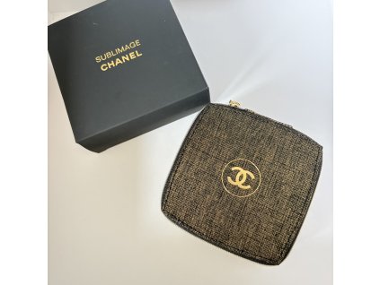 Chanel kosmetická taštička / šperkovnice černo-zlatá sublimage