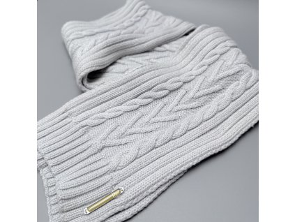 Dior šála 180x15 cm šedá lehce nošená