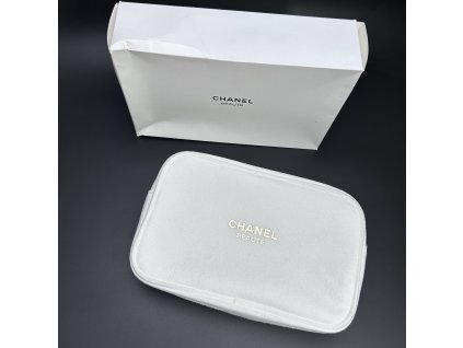 Chanel taštička velvet bílá velká bez krabičky