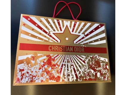 Dior dárková taška velká zlato- červeno- bílá limitovaná edice