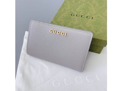 Gucci peněženka kožená šedá
