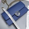 Gucci crossbody kabelka modrá kožená