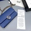 Gucci crossbody kabelka modrá kožená