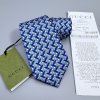Gucci kravata modrá s mini pásky GG interlocking