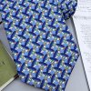 Gucci kravata modrá s mini pásky GG interlocking